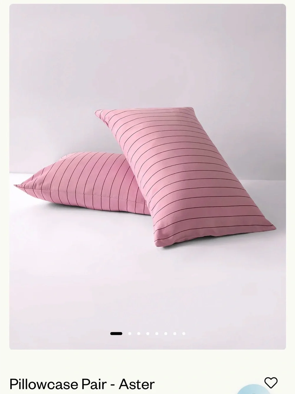 Hommey Aster Pillowcase Pair - Pink Aster Mulberry New in packaging